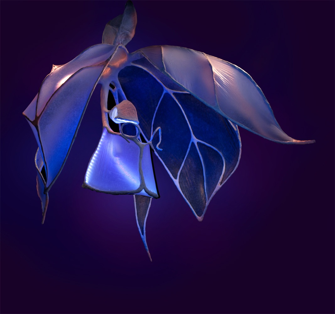 Orchidee, light sculpture by Elena Wuest