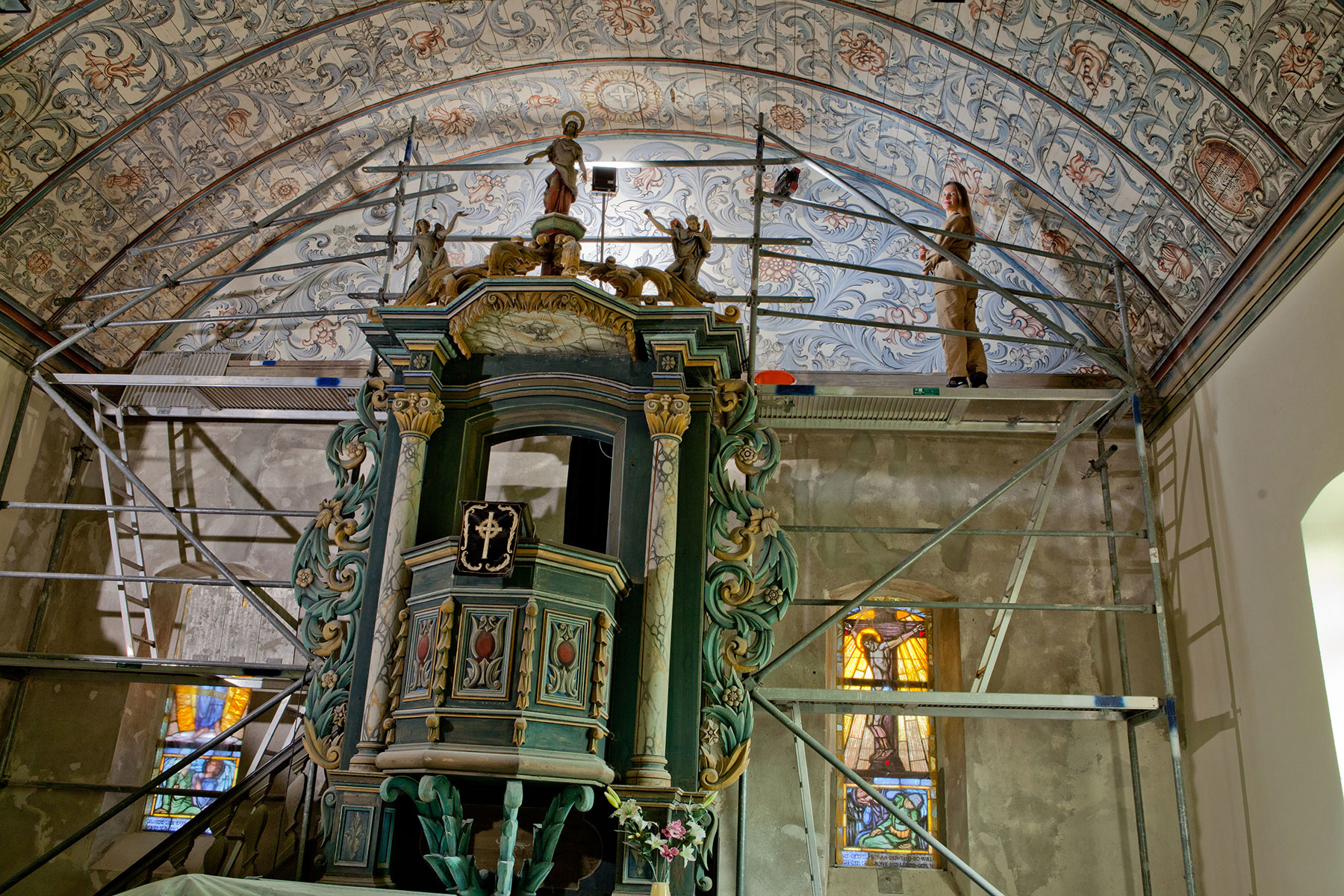 Restoration of the Wall Paintings, Restoration of the wall paintings · village church Dergenthin (Prignitz), 2020
