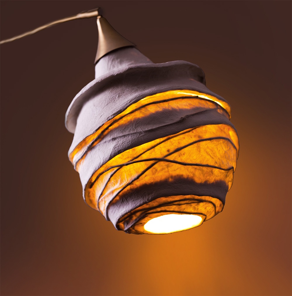 Wespennest Stehlampe, light sculpture by Elena Wuest