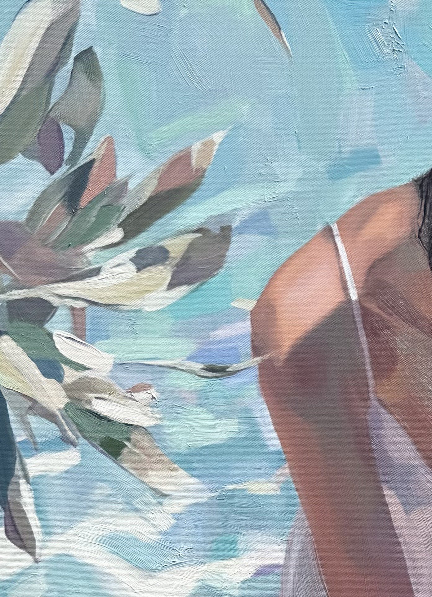 Water Ritual of Purity, oil painting by Elena Wuest – detail